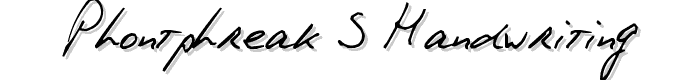 PhontPhreak_s Handwriting font